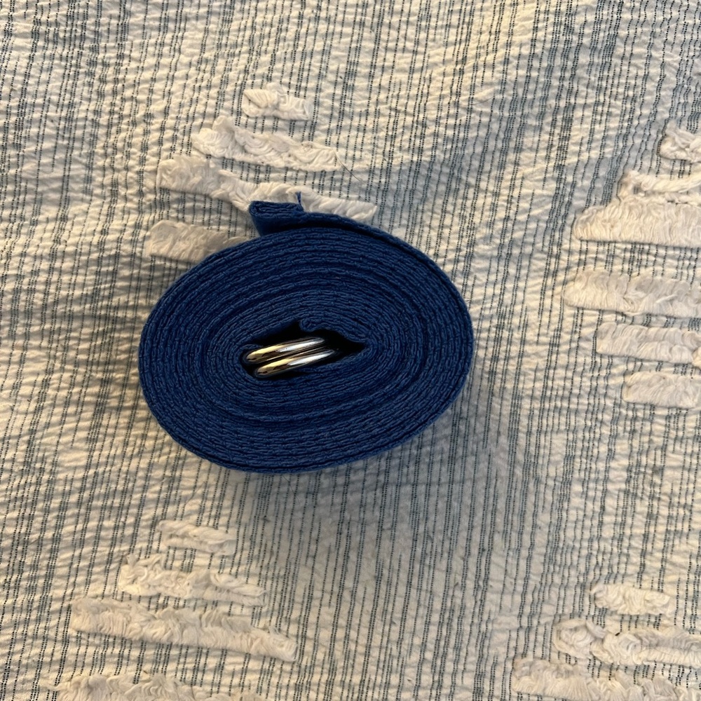 Blue yoga strap